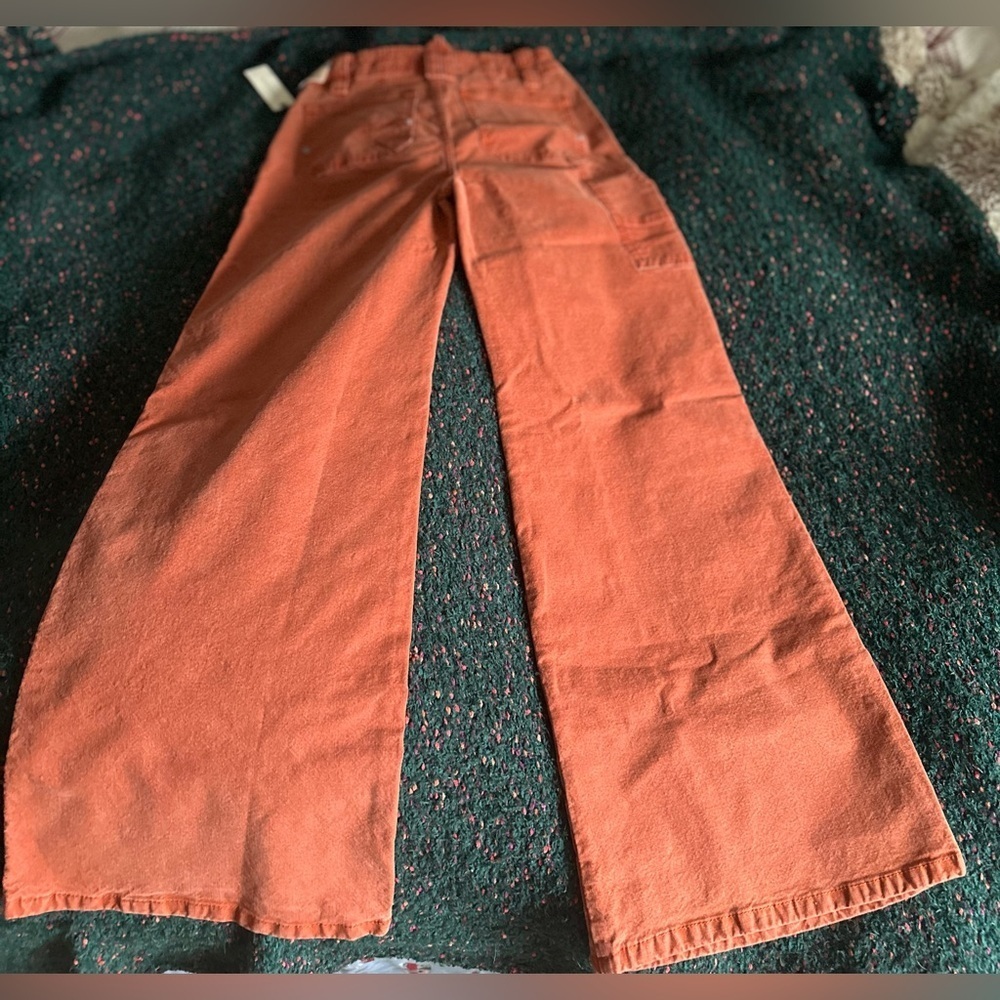 RARE Pilcro Carpenter Wide Leg Pants Orange NWT 26 - Picture 9 of 16